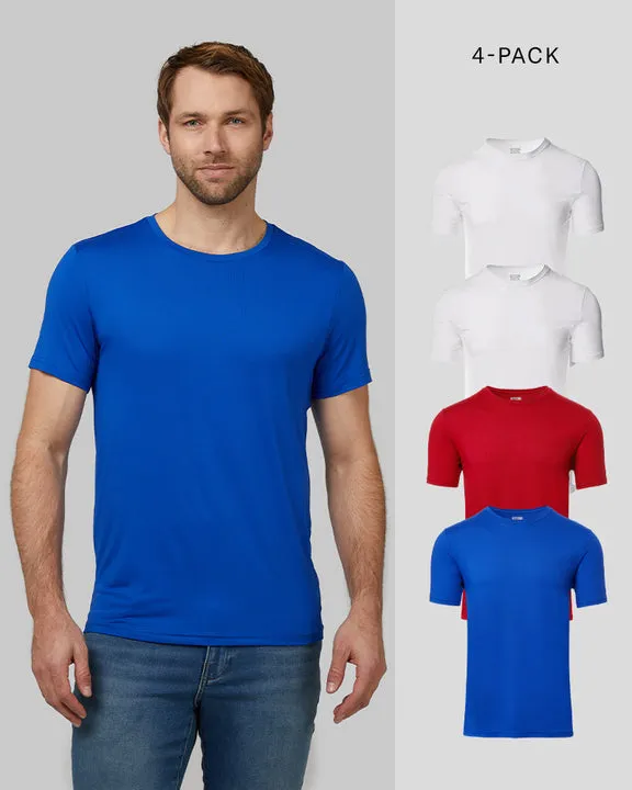 MEN'S 4-PACK COOL CLASSIC CREW T-SHIRT