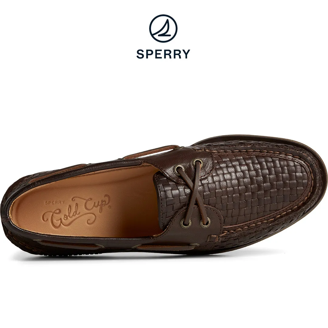 Men's Authentic Original™ Gold Cup™ Woven Boat Shoe - Brown (STS25052)