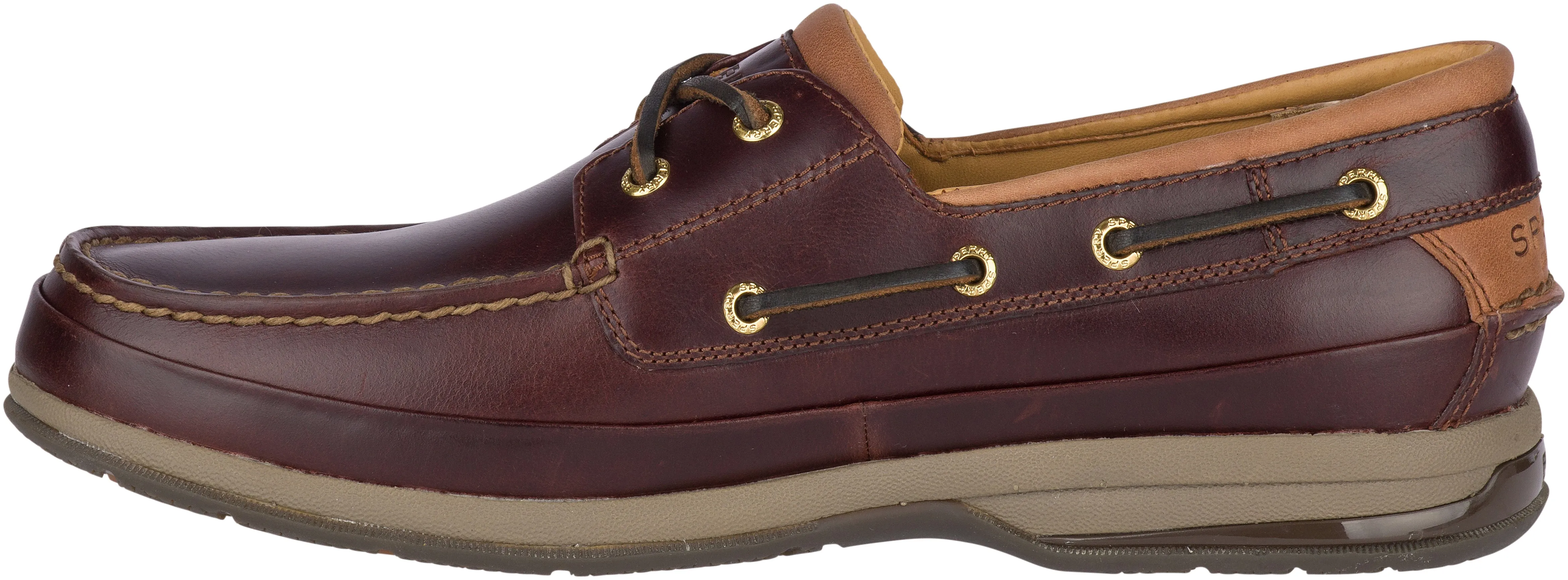 Men's Gold Boat Leather Wide Amaretto