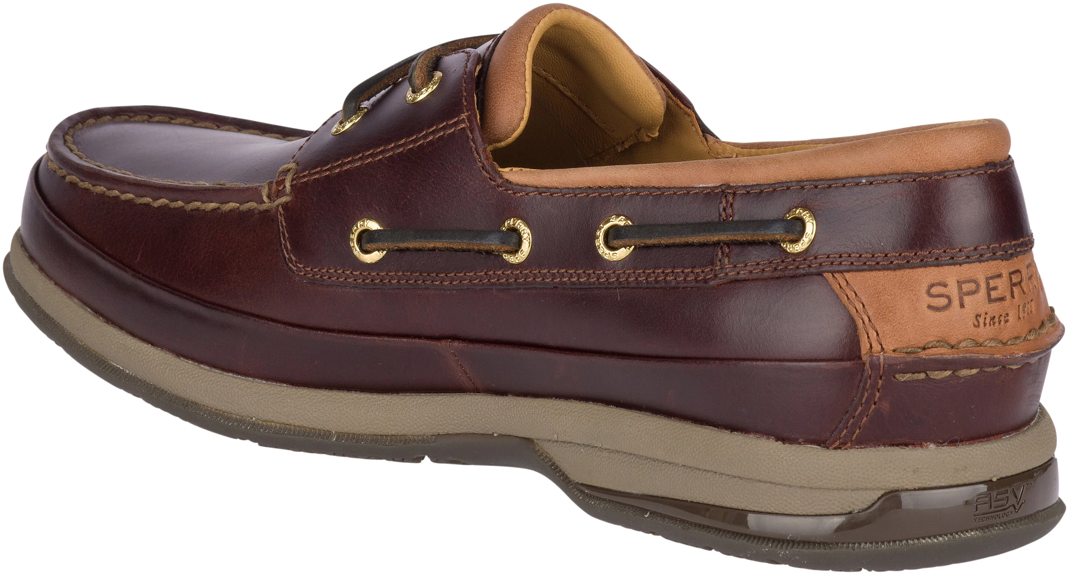 Men's Gold Boat Leather Wide Amaretto