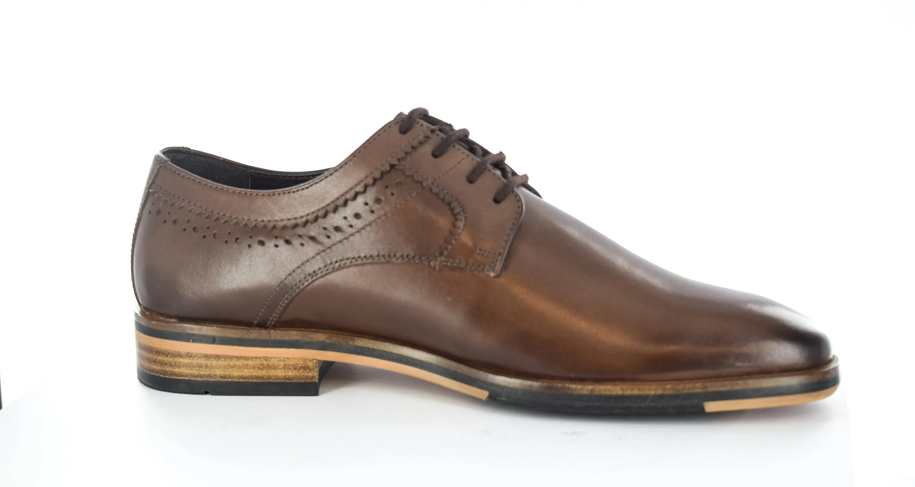 Mens Orignal Leather Formal Laceup Shoes Brown