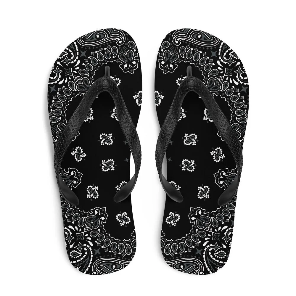 Midnight Bandana Flip-Flops