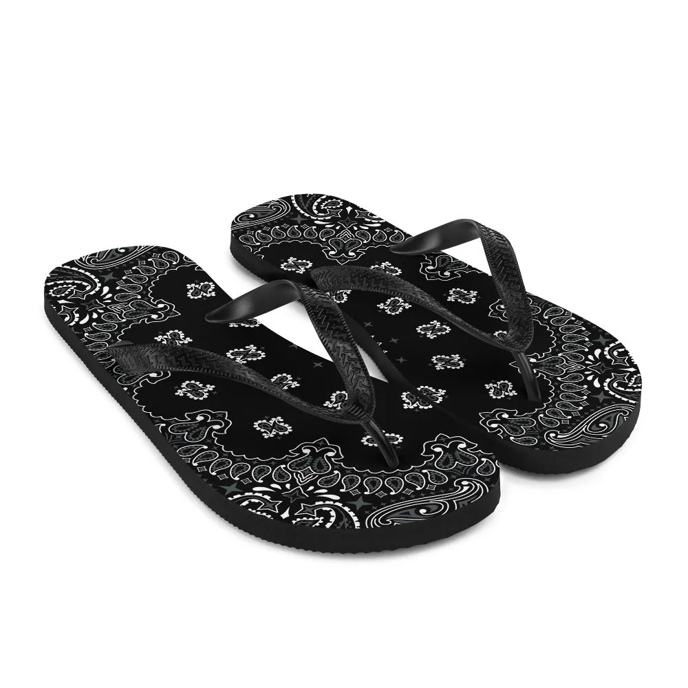 Midnight Bandana Flip-Flops