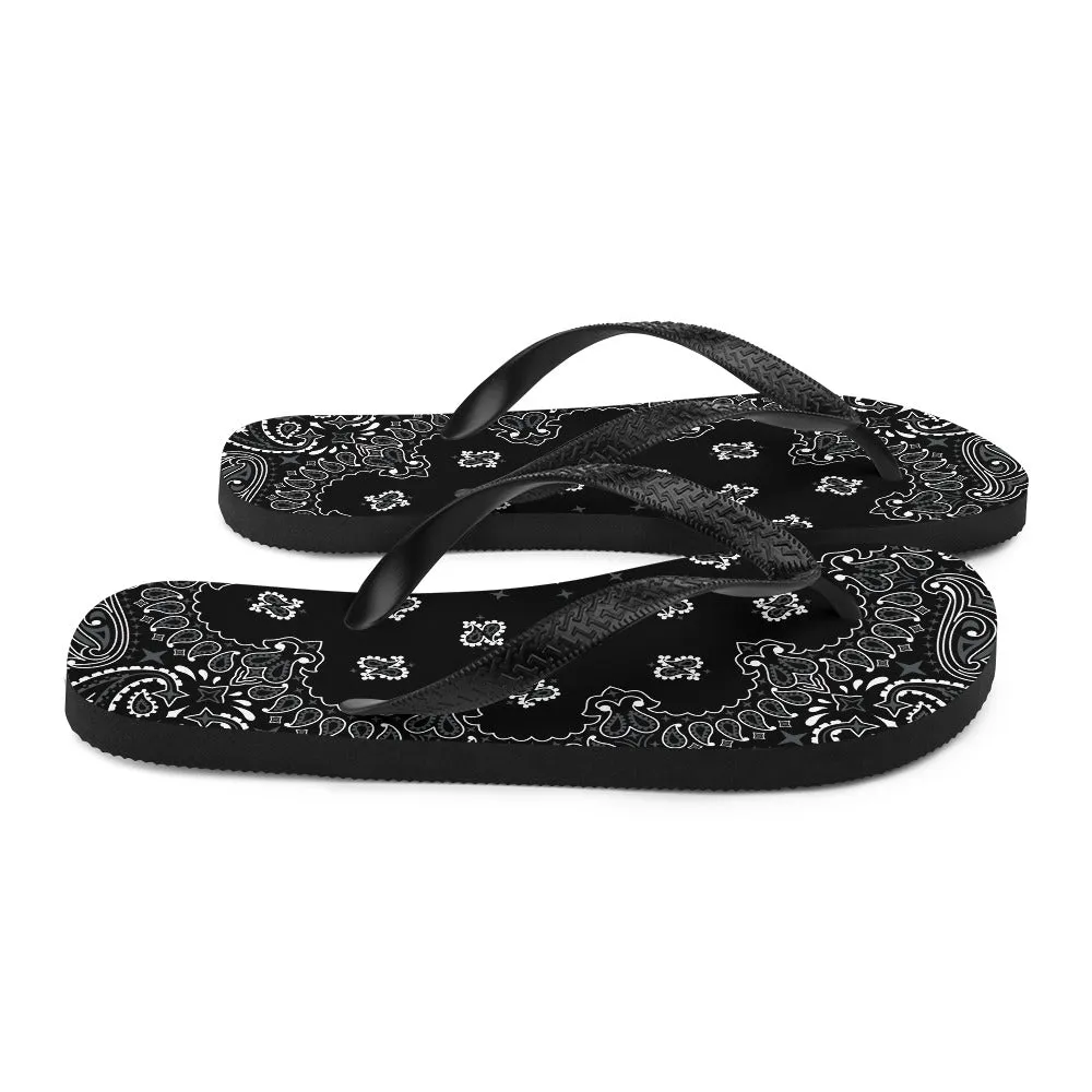 Midnight Bandana Flip-Flops