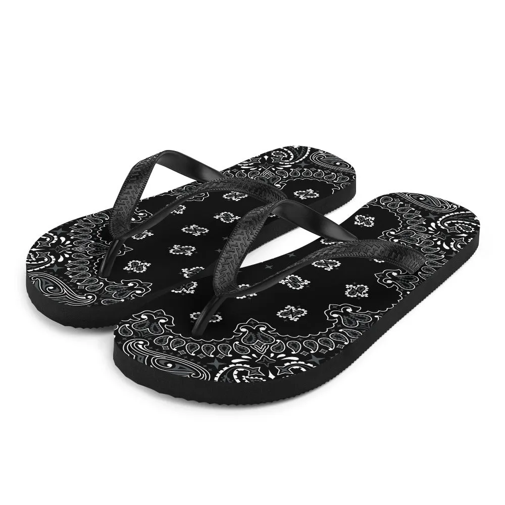 Midnight Bandana Flip-Flops