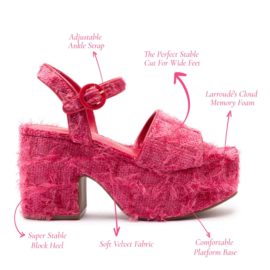 Miso Sandal In Rose Agami Velvet