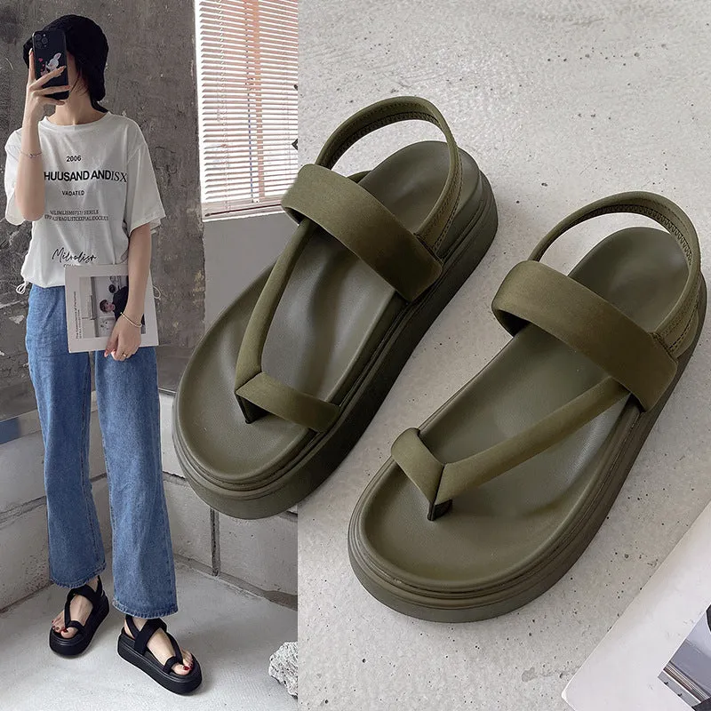 Muffin Bottom Fashion Casual Clip Toe Slipper Sandals Flip Flops