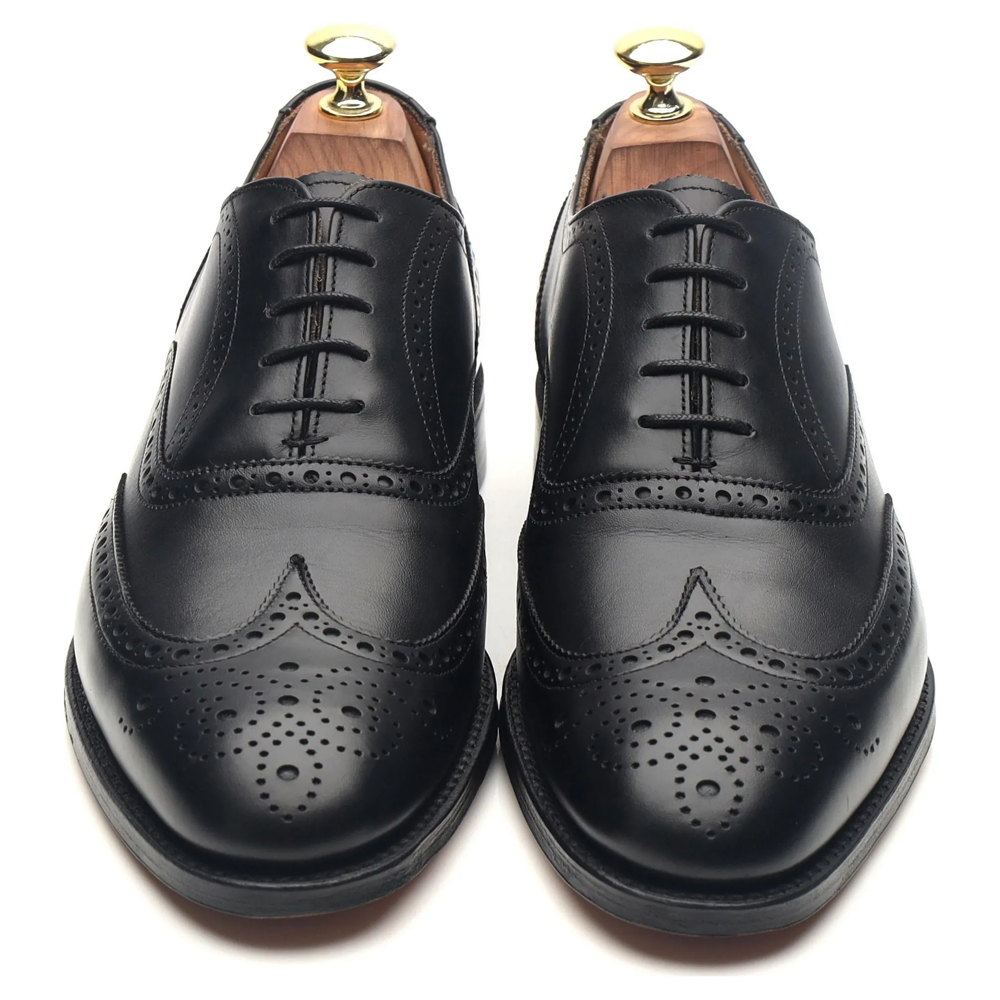 New & Lingwood Black Leather Brogues UK 7.5 E