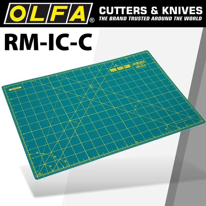 OLFA OLFA MAT ROTARY 450 X 300MM METRIC & INCH DOUBLE SIDED MAT RMICC