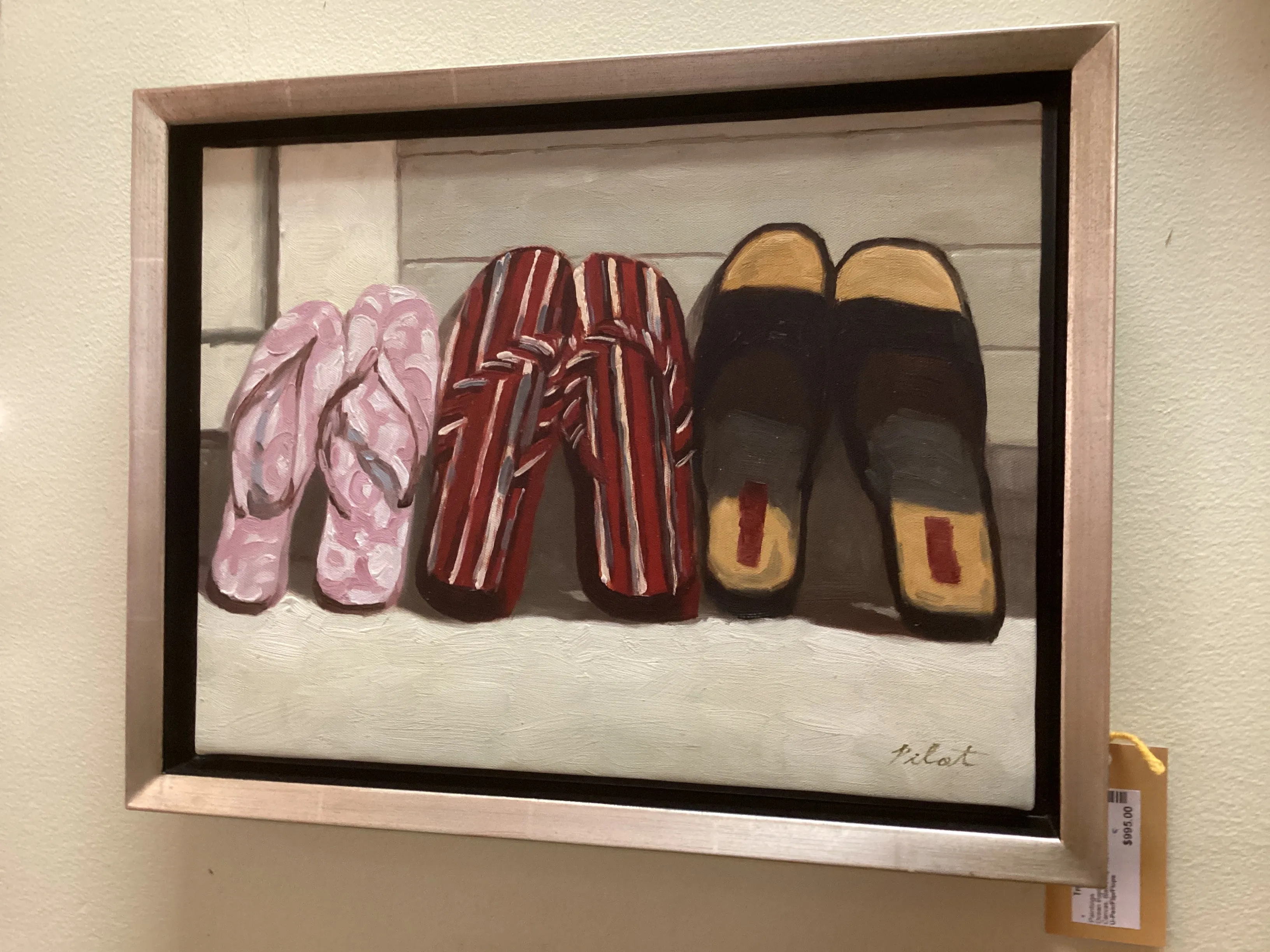 Pair of Original Oils of Flip Flops Black Frame