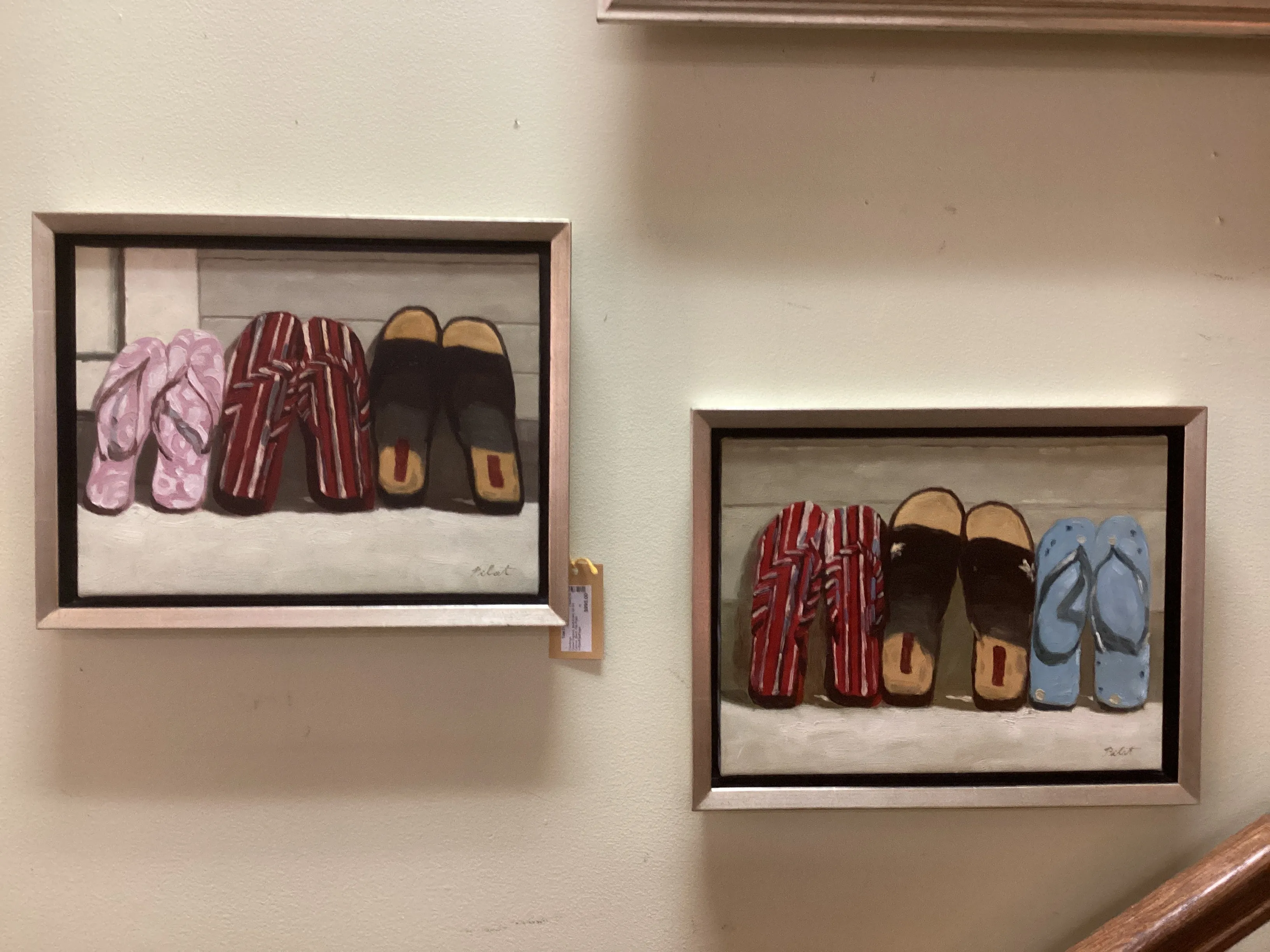 Pair of Original Oils of Flip Flops Black Frame