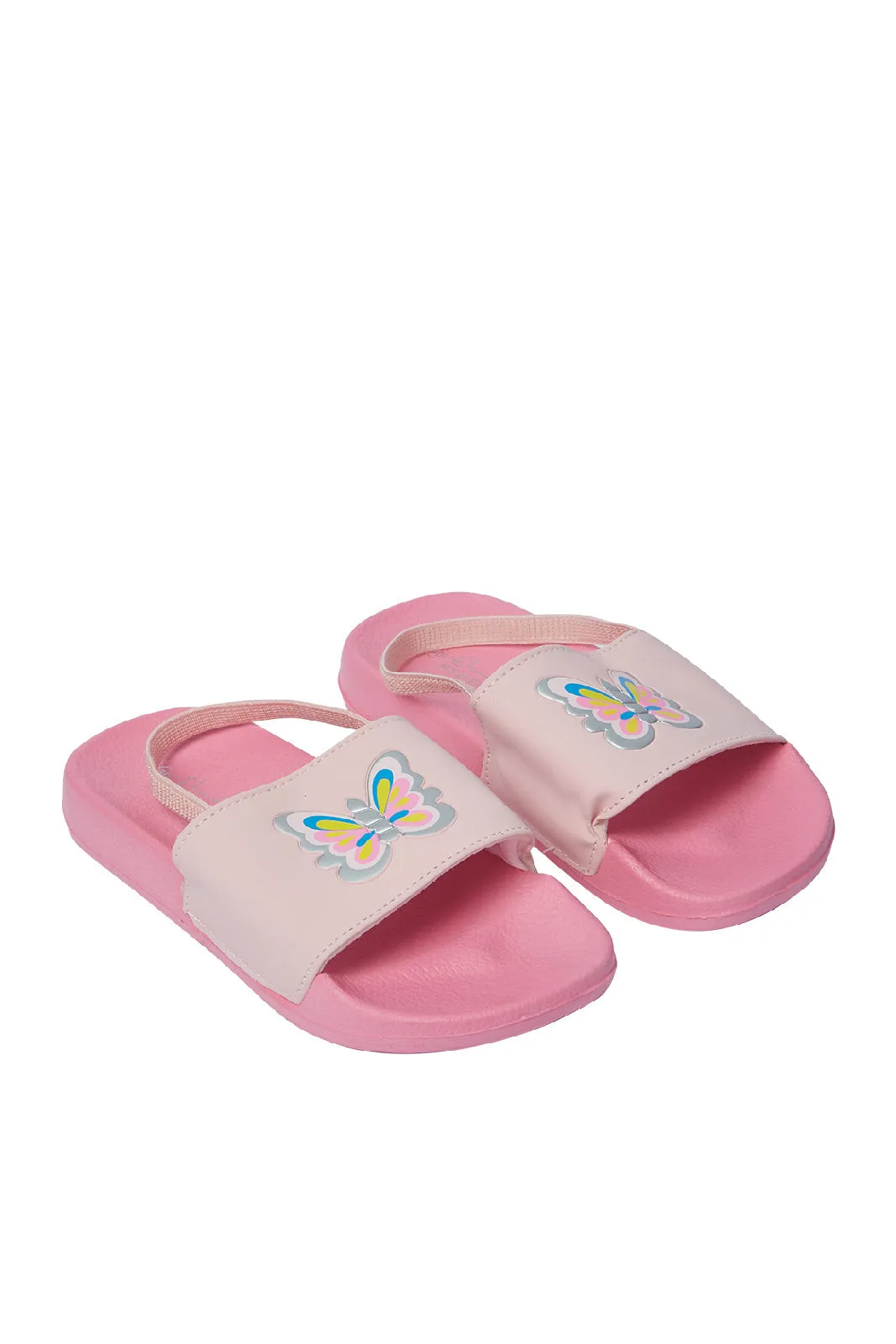 Pale Pink Butterfly Slide Girls Flip Flop