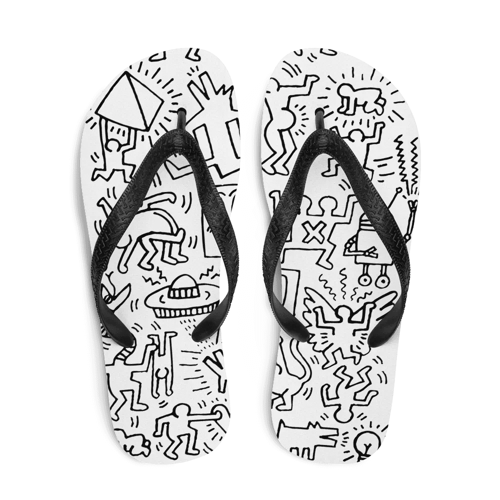 Panel Pattern, Street Art Flip-Flops