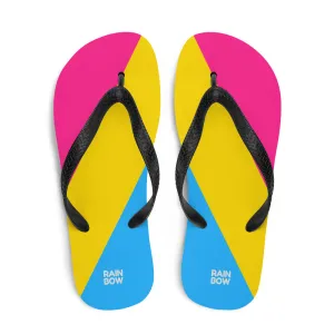 Pansexual Diagonal Pride Flag Flip-Flops