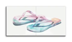 Pastel Flip-Flops: Watercolor Serenity