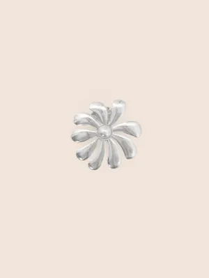 Pearl Flower Clip Silver