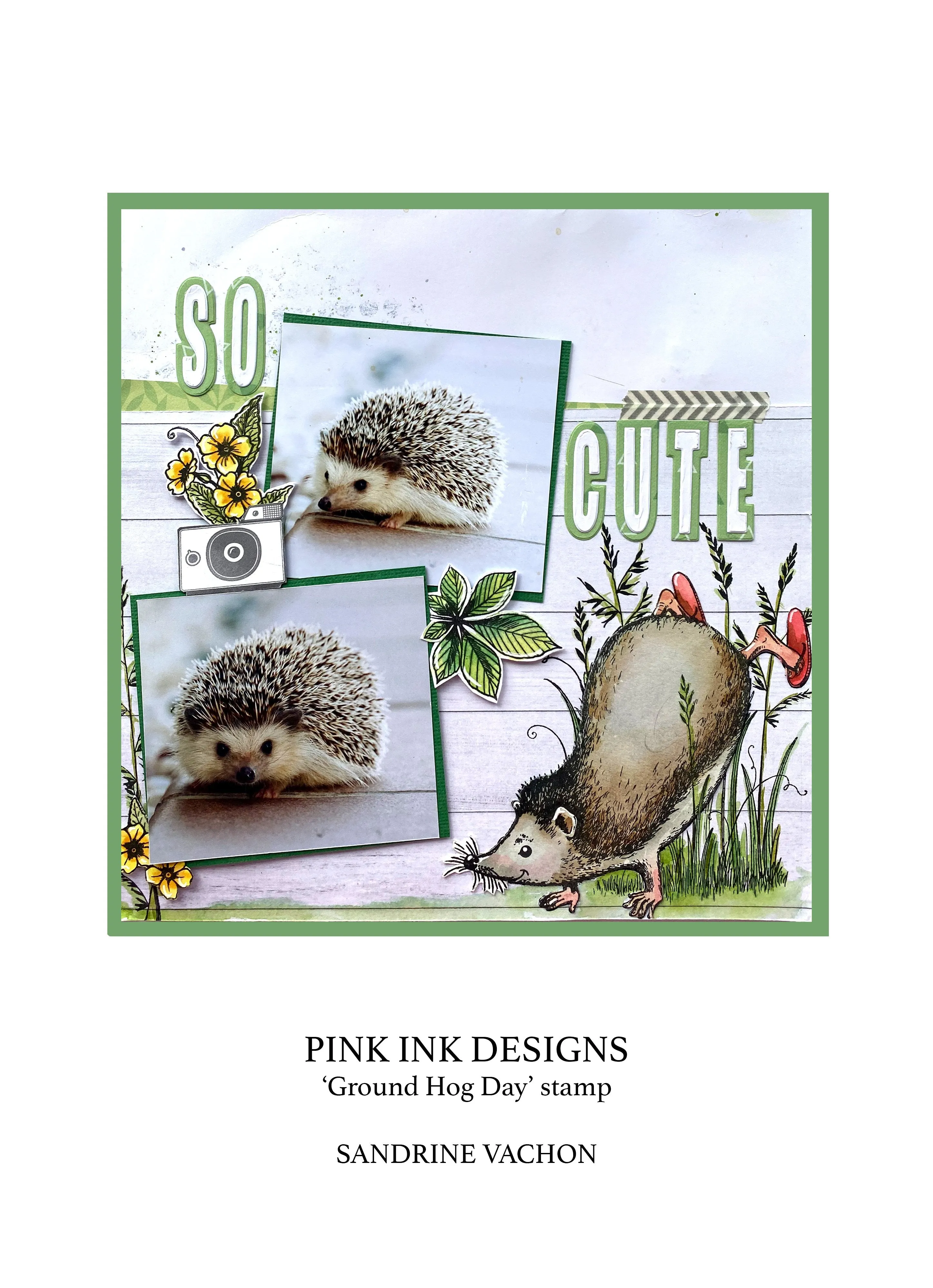 Pink Ink Designs Groundhog Day 6 in x 8 in Clear Stamp Set