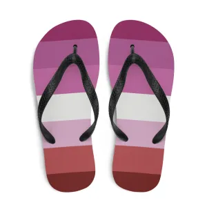 Pink Lesbian Flag Flip-Flops