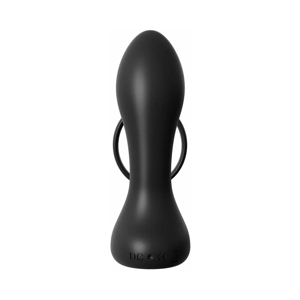 Pipedream Anal Fantasy Elite Collection Ass-Gasm Pro Vibrating Cockring & Plug Black