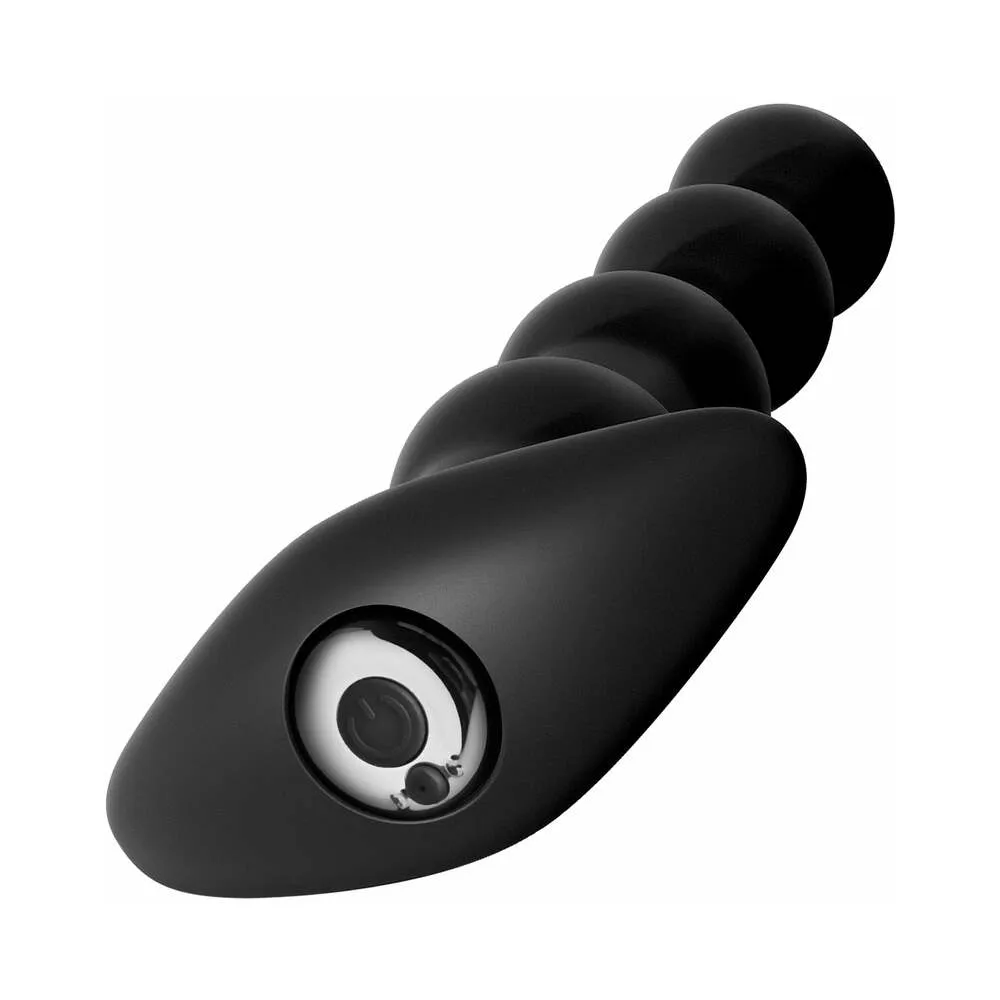 Pipedream Anal Fantasy Elite Collection Rechargeable Anal Beads Silicone Plug Black