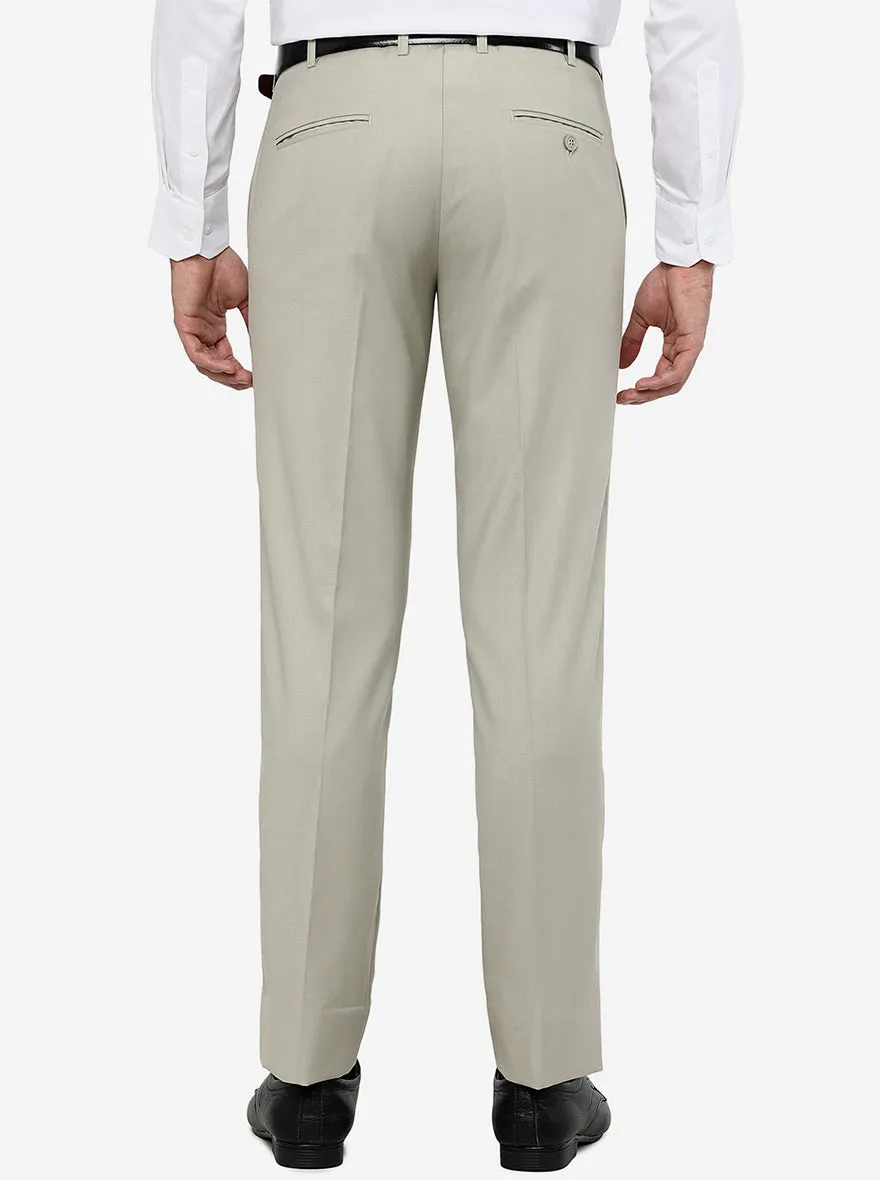 Pista Solid Slim Fit Formal Trouser | Metal