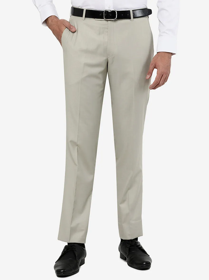 Pista Solid Slim Fit Formal Trouser | Metal