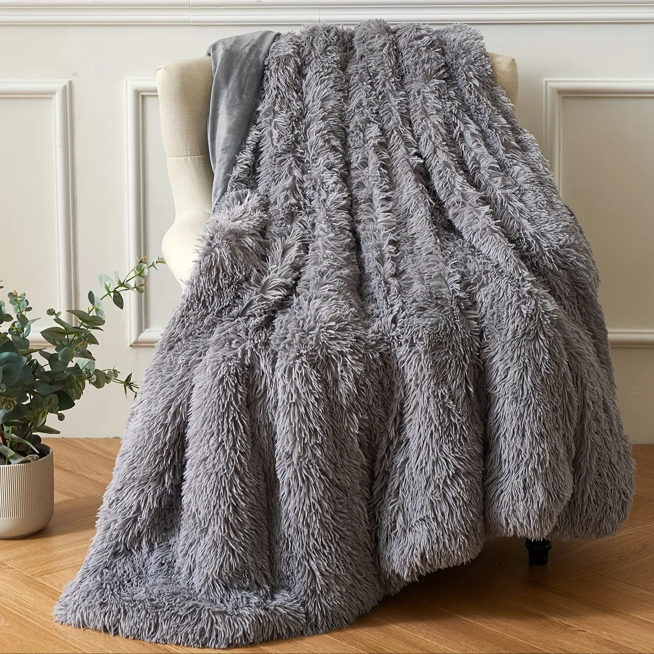 Plush Shaggy Blanket Cozy Warm Sofa and Bed Decor