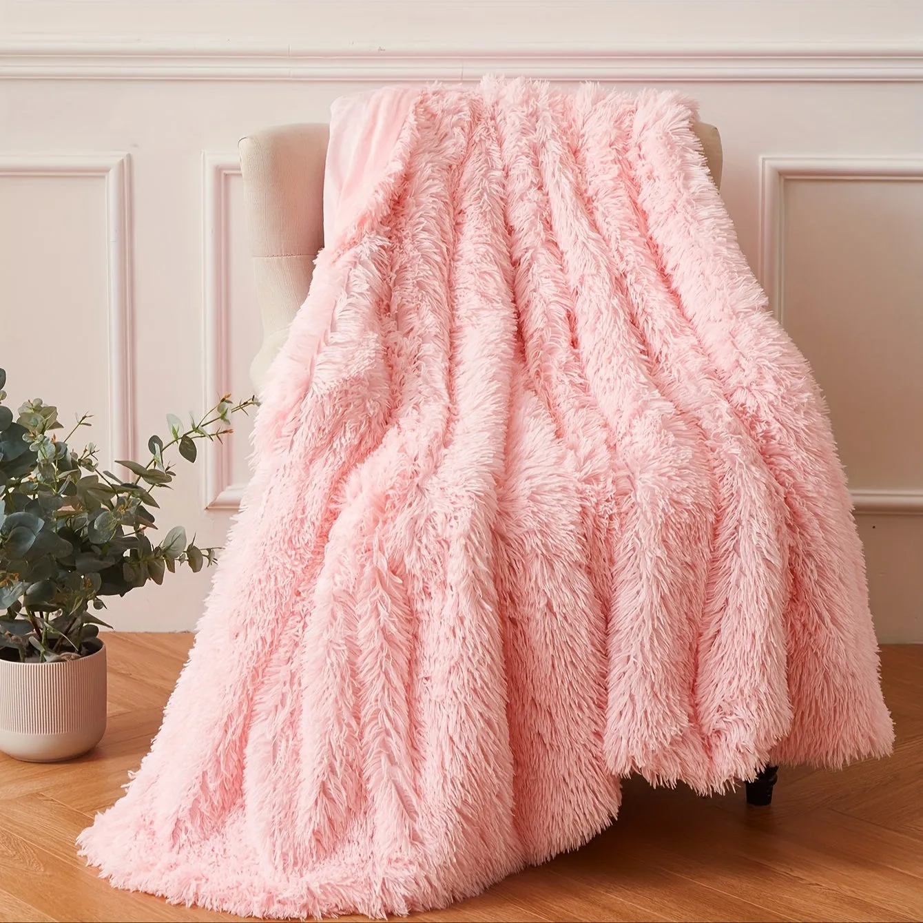 Plush Shaggy Blanket Cozy Warm Sofa and Bed Decor