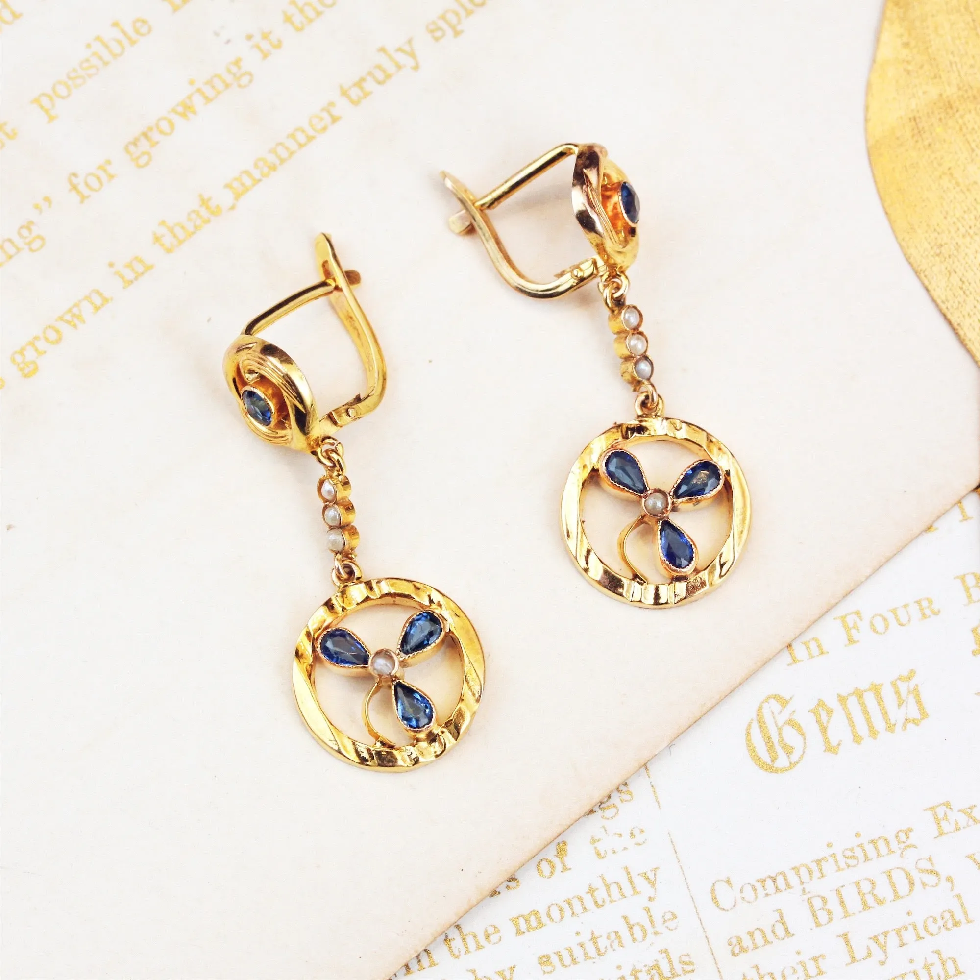 Pretty Vintage Mid Century Flowerdrop Earrings