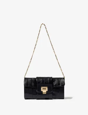 Proenza Schouler Flip Shoulder Chain Clutch in Eel - Black