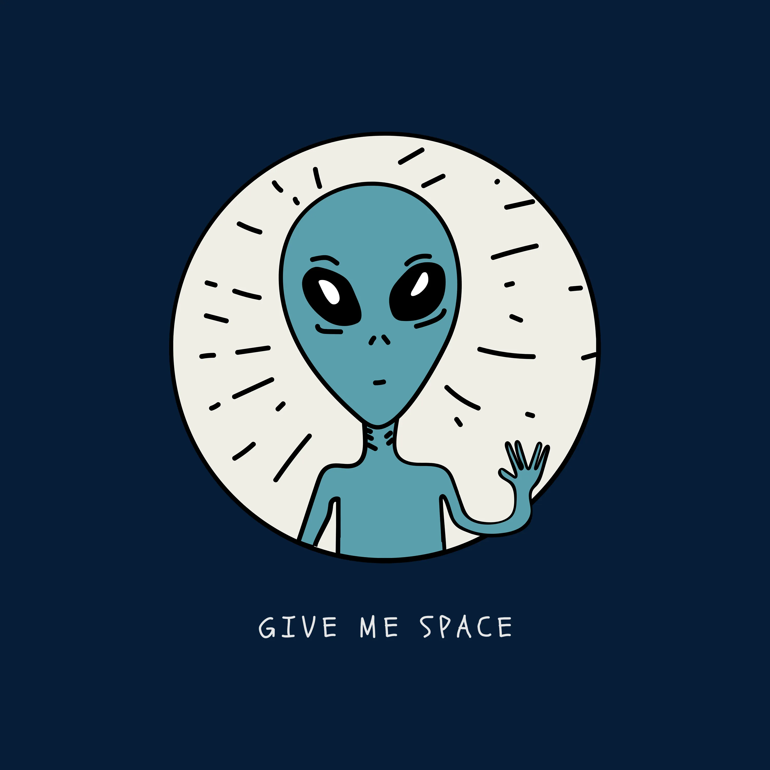 " GIVE ME SPACE " - HALF-SLEEVE CROP TOPS