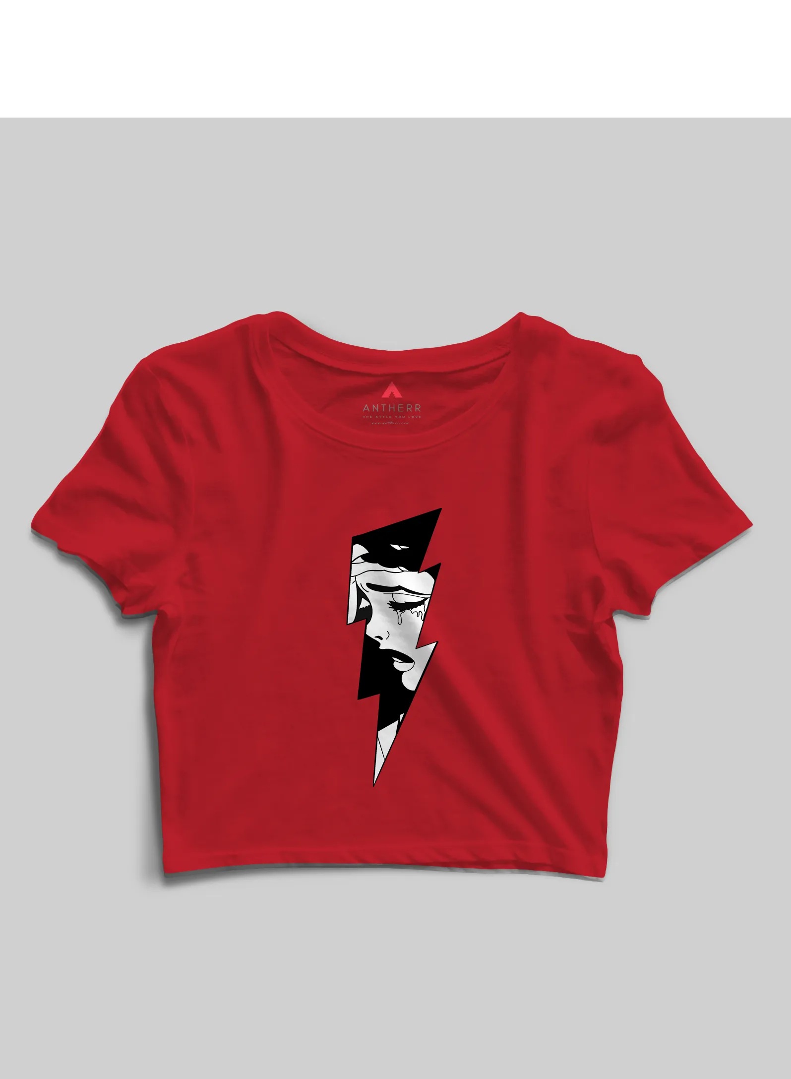 "BROKEN" - HALF-SLEEVE CROP TOP's