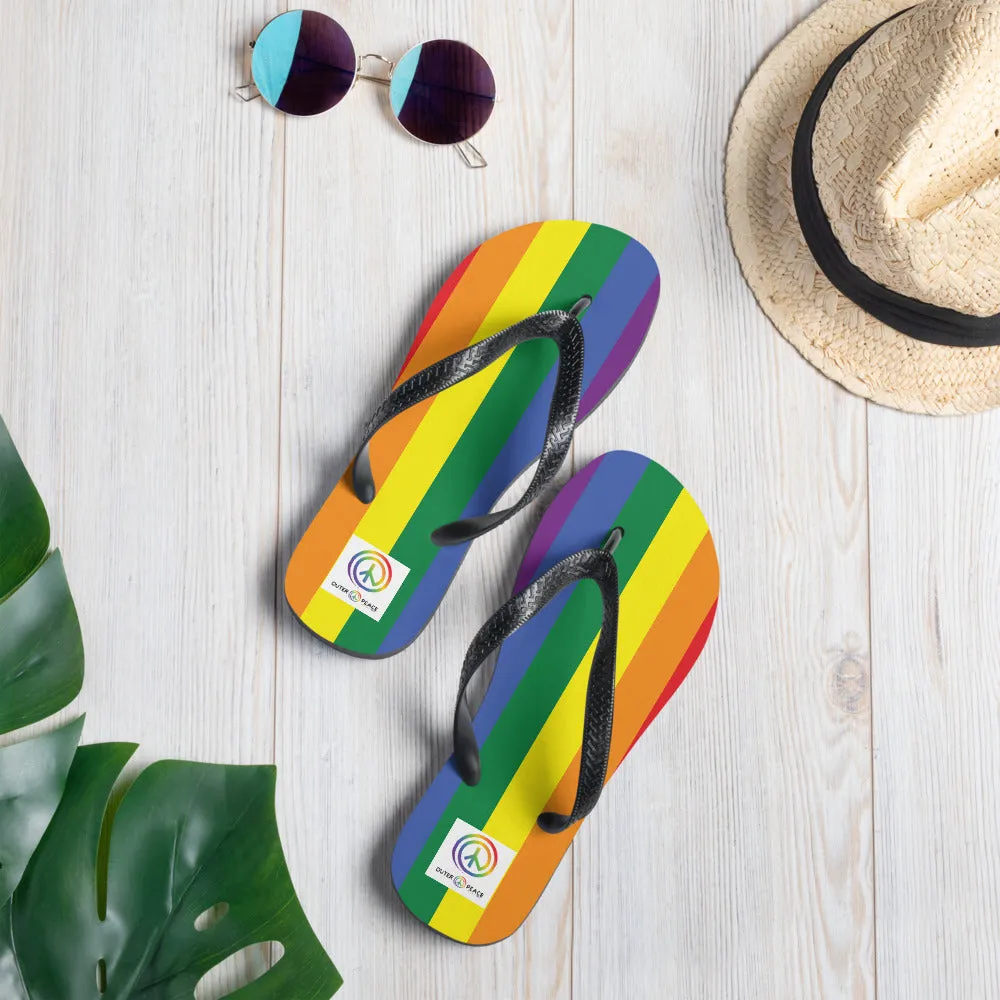 Rainbow Pride Flip-Flops