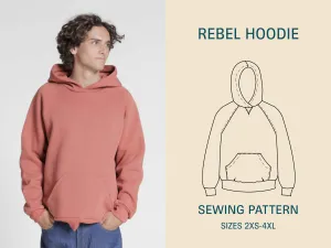 Rebel Hoodie-Printed Pattern