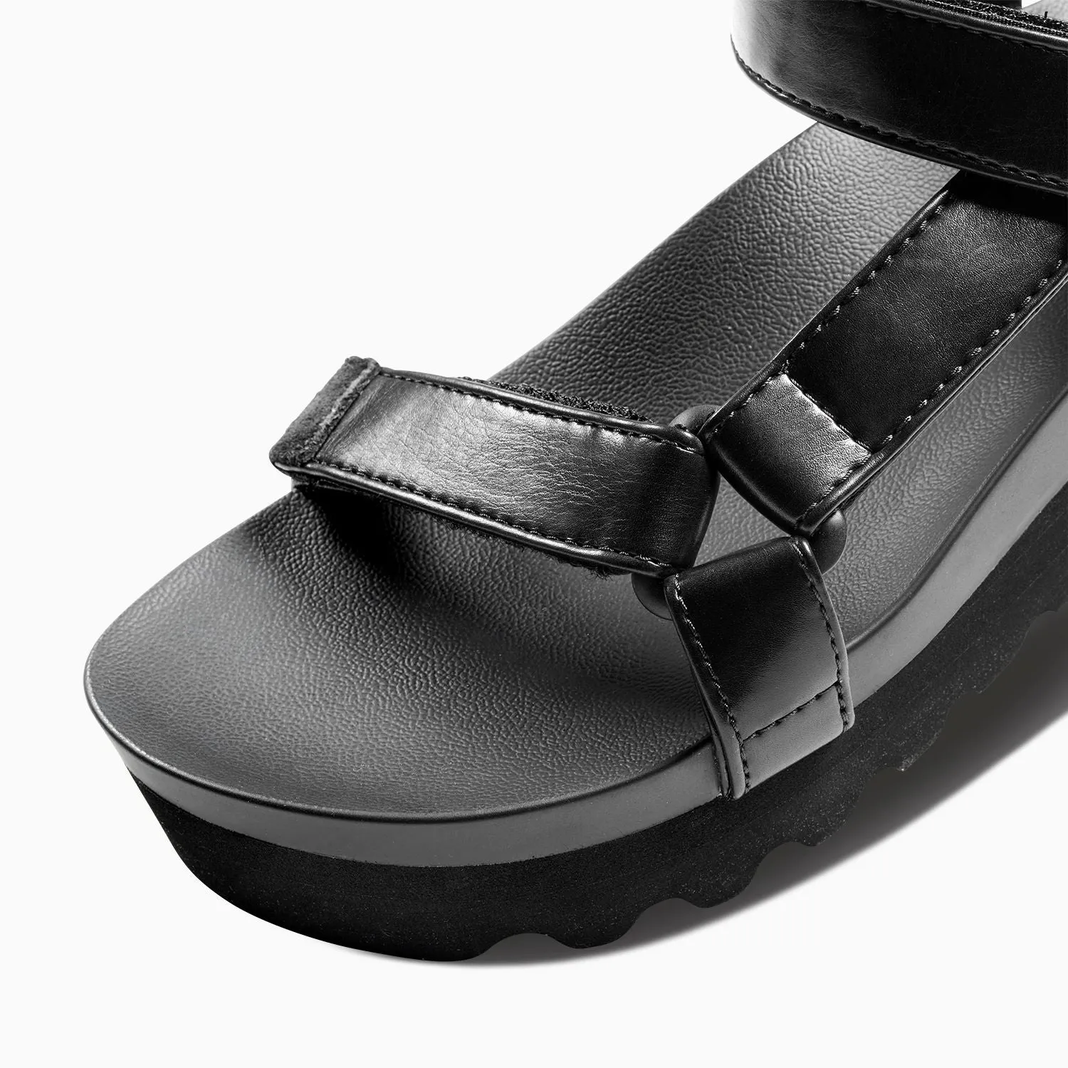 Reef Womens Cushion Remi Hi Sandals - Coco Black