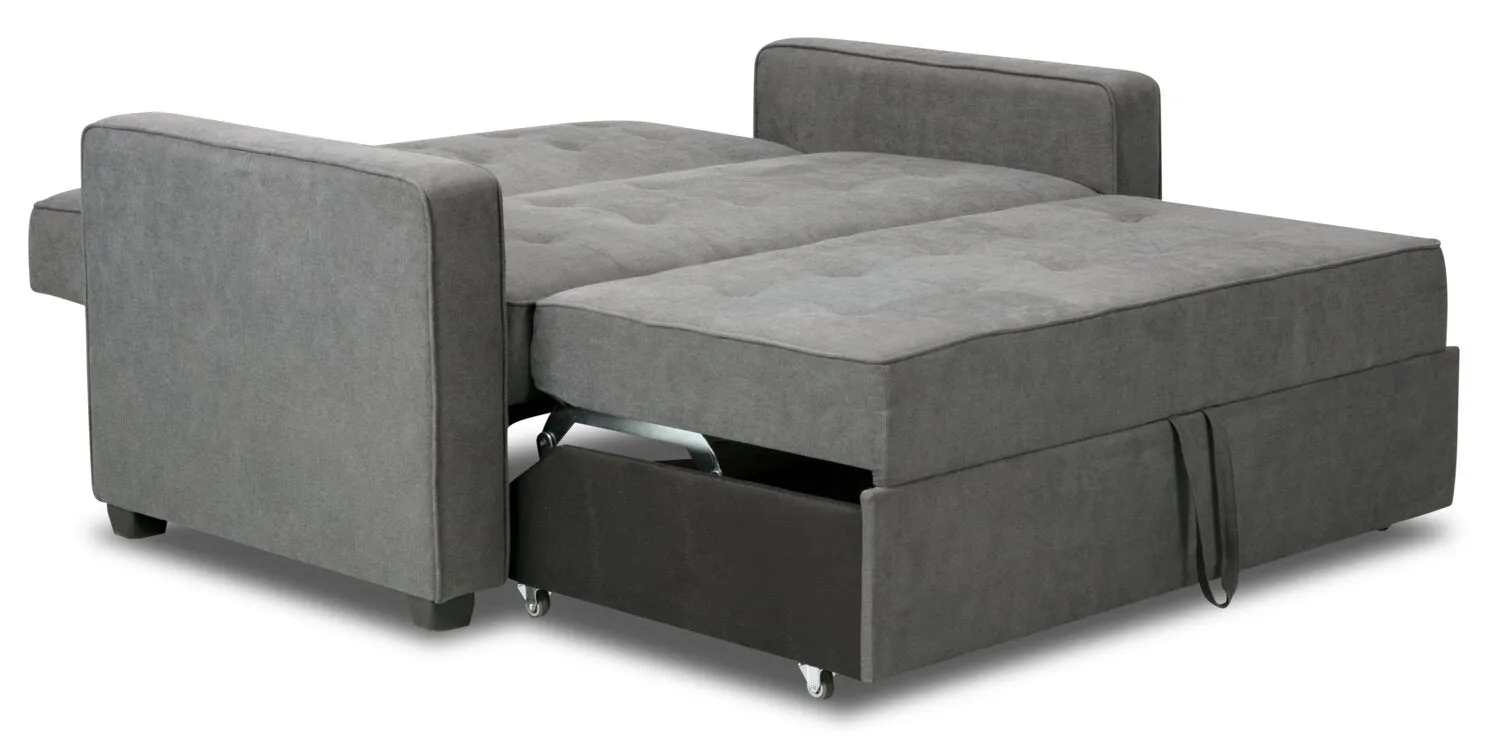 Reilly Velvet Futon - Grey