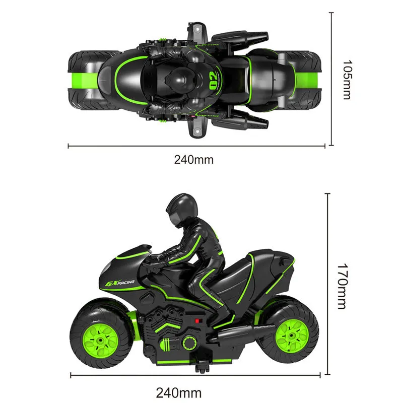 Rock Crawler 2.4G RC Stunt Drift Motorcycle Toy For Boys