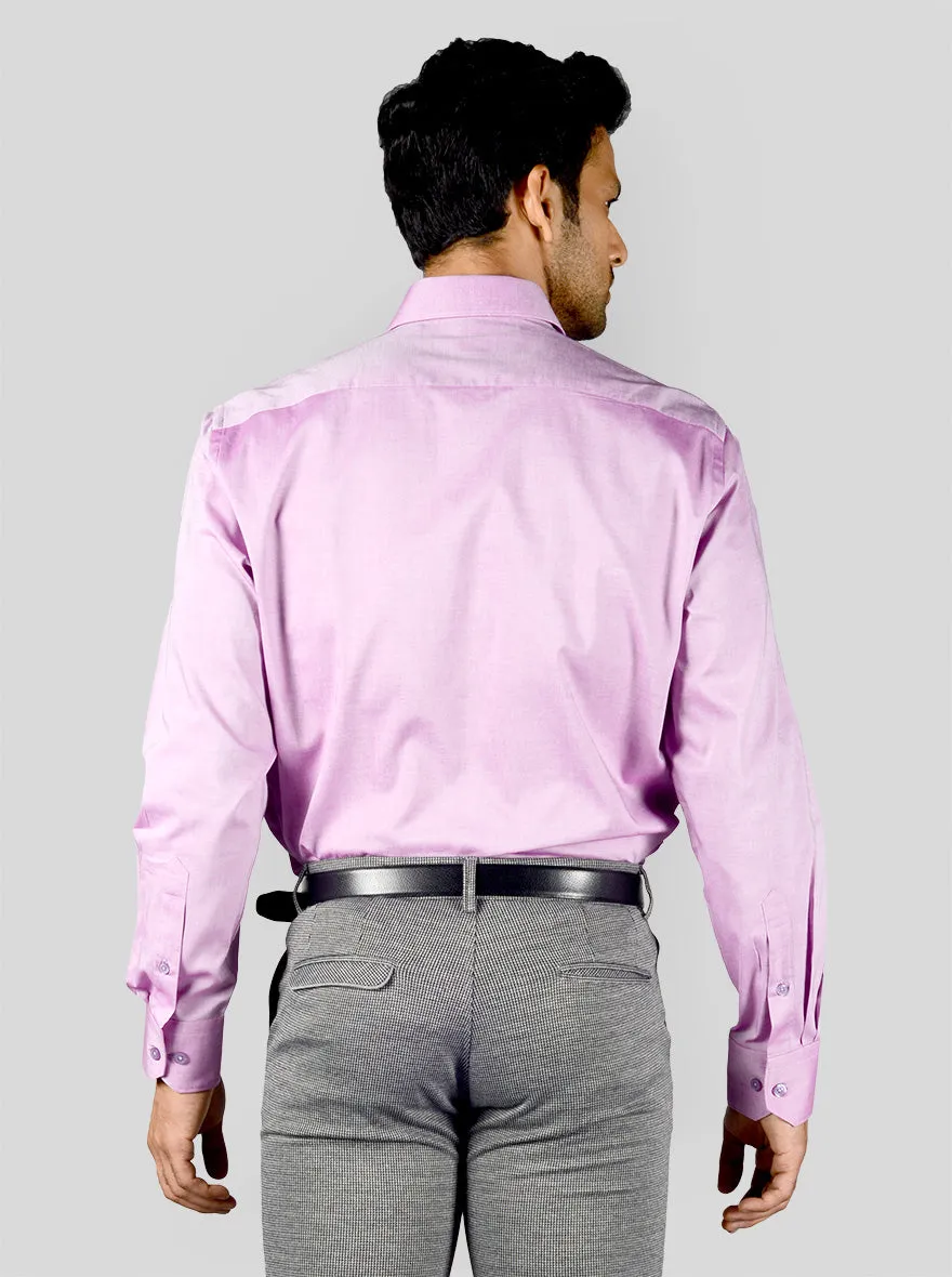 Rose Purple Solid Regular Fit Formal Shirt | JadeBlue