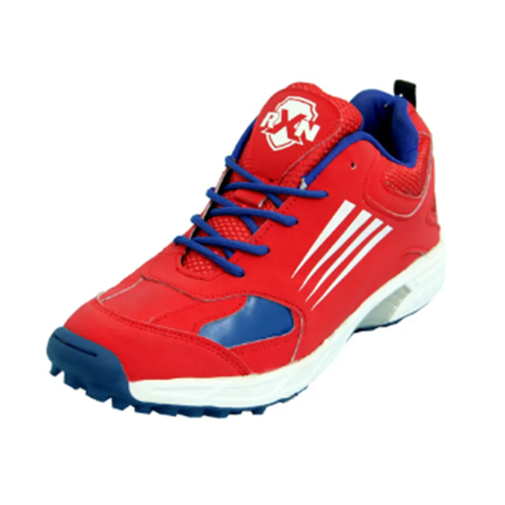 RXN Off Drive Cricket Shoes (Red/Blue/White)