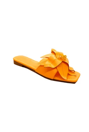 SAMPLE - Les Fleurs Sandals - Neon L'Orange