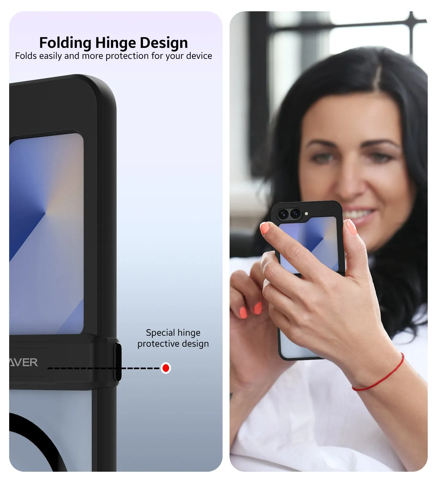 Samsung Galaxy Z Flip 6 Back Cover Case | Hinge Mag X - Black