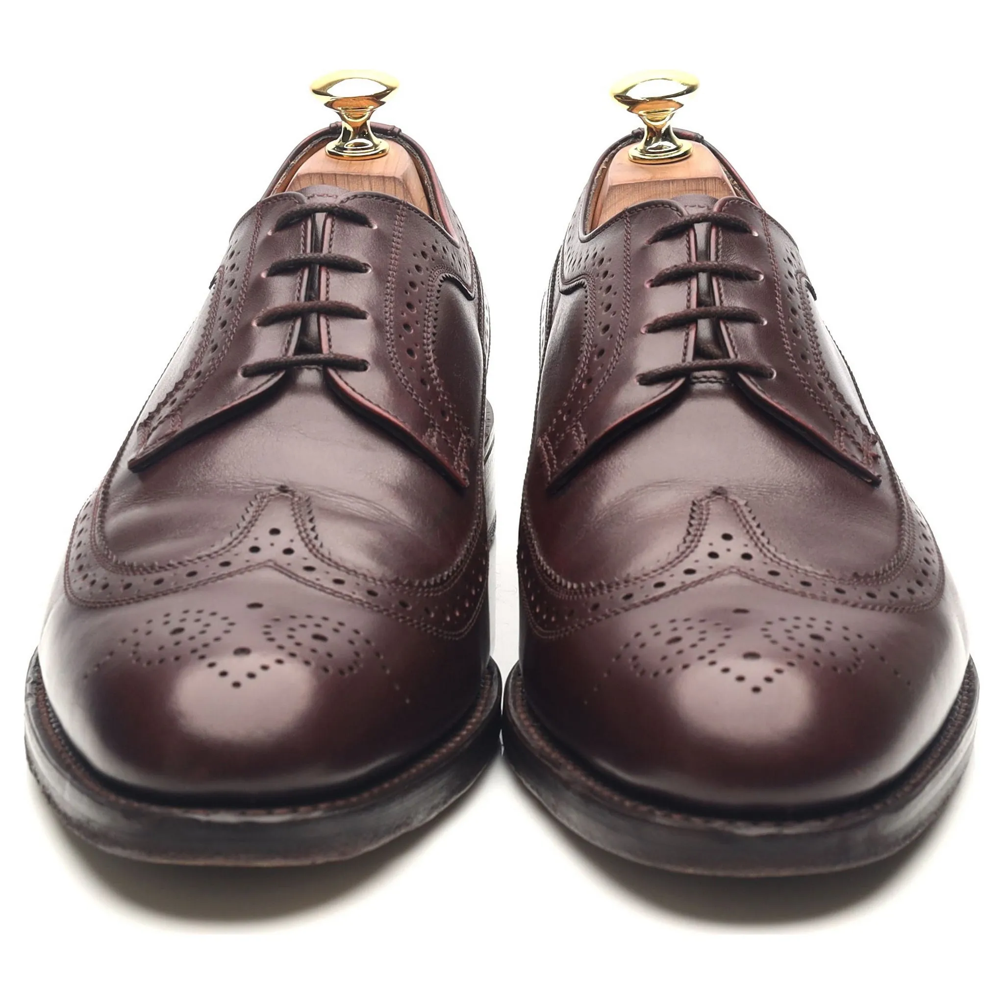 'Sander' Burgundy Leather Brogues UK 8 F