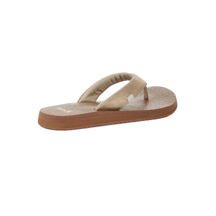 Sanuk Womens Yoga Mat Metallic Sandals - Champagne