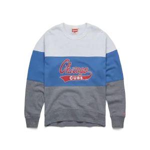 Script Chicago Cubs Stripe Crewneck