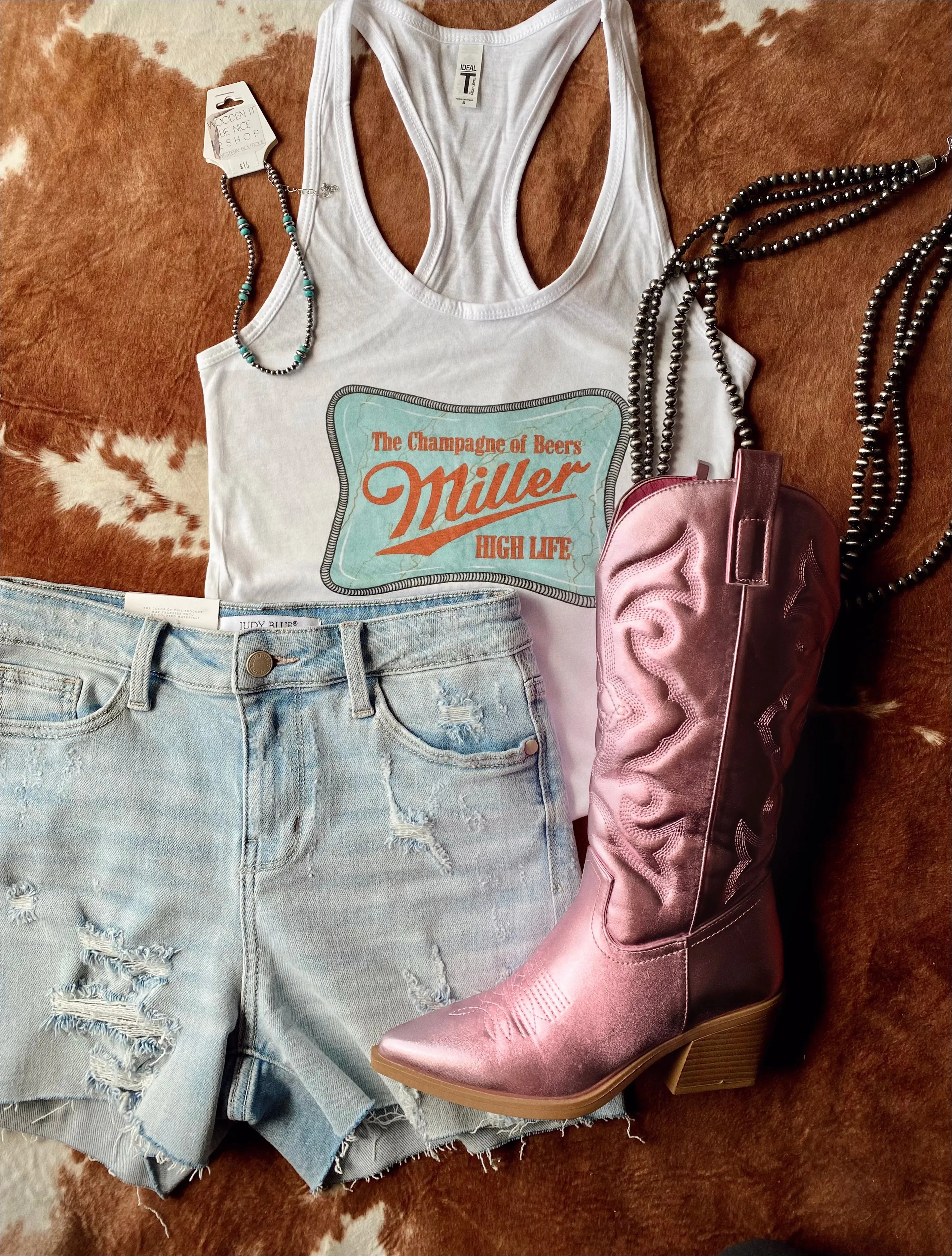 Sinaloa Metallic Pink Boots