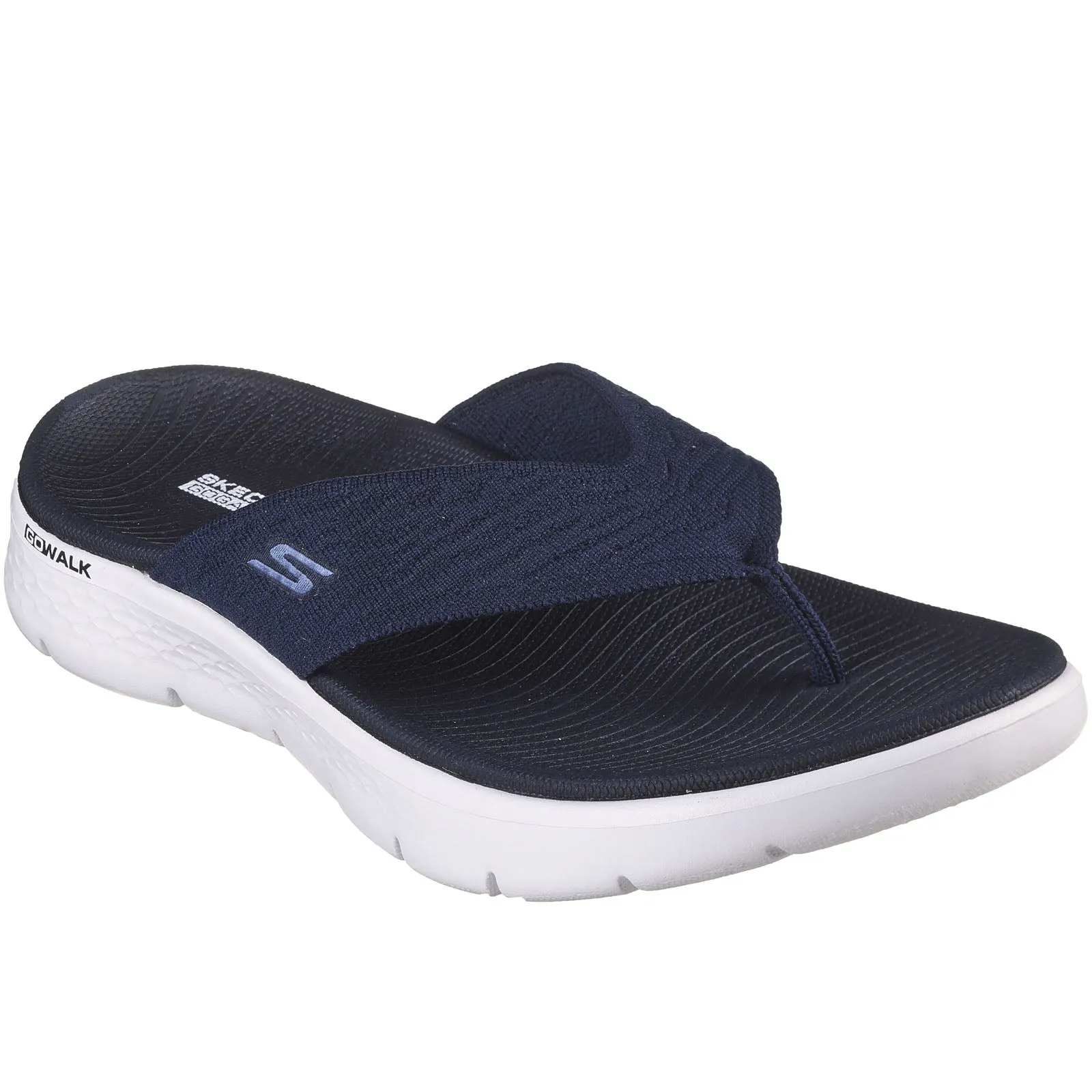 Skechers Womens Go Walk Flex Splendor Sandals Flip Flops - Navy