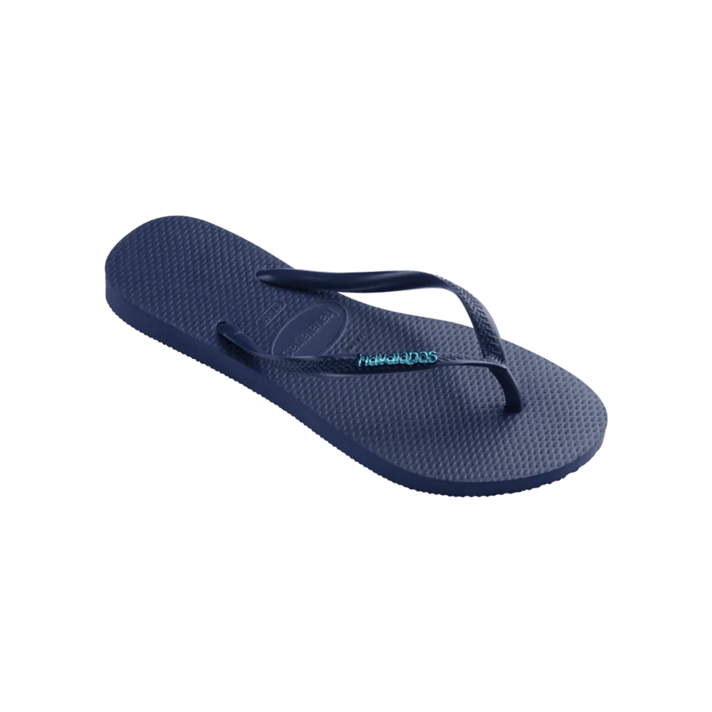 Slim Logo Metallic Flip Flops