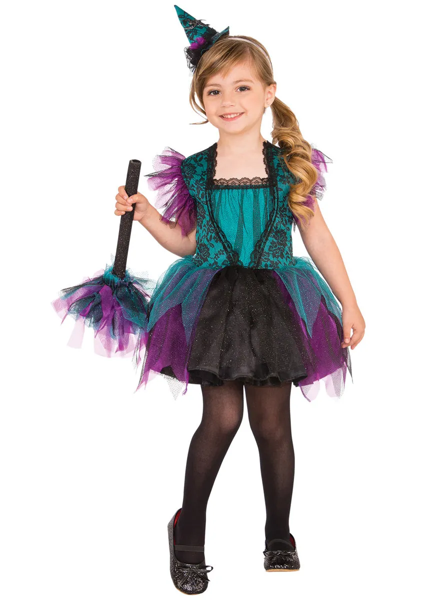 Sparkly Witch Girls Bewitching Halloween Costume