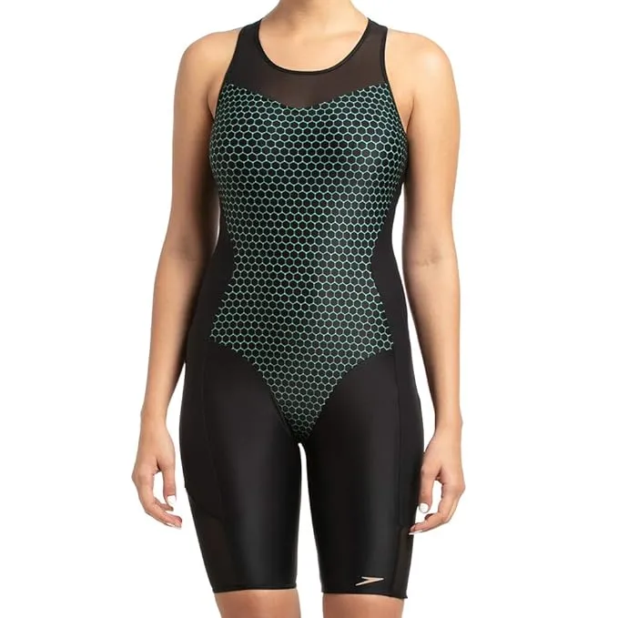 Speedo Women's Mesh Panel Legsuit Swimwear