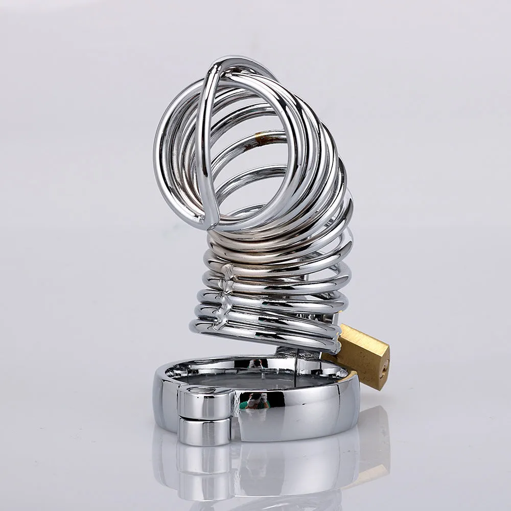 Stainless Steel Spiral Chastity Cage